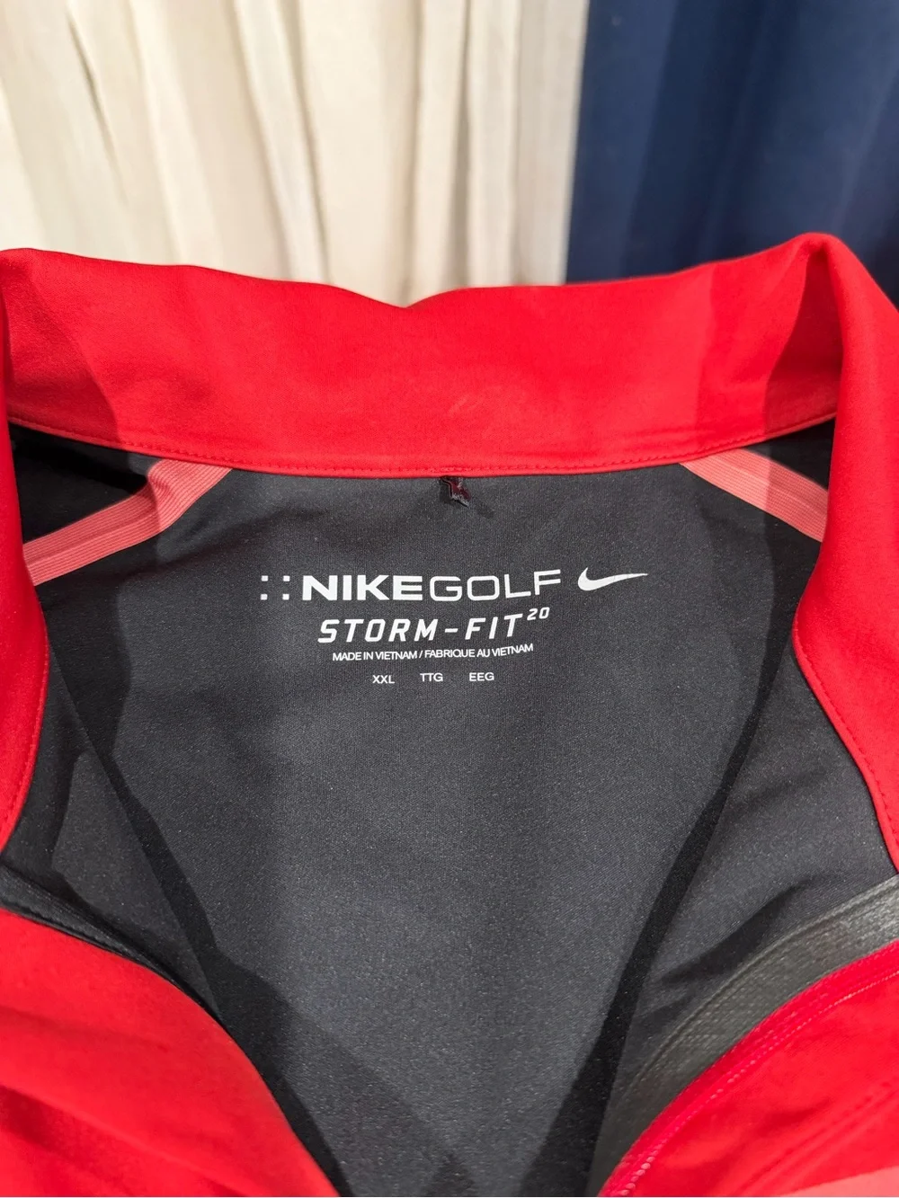 Nike Golf Storm-FIT 20 Men’s XXL Red 1/4 Zip Pullover Waterproof Jacket